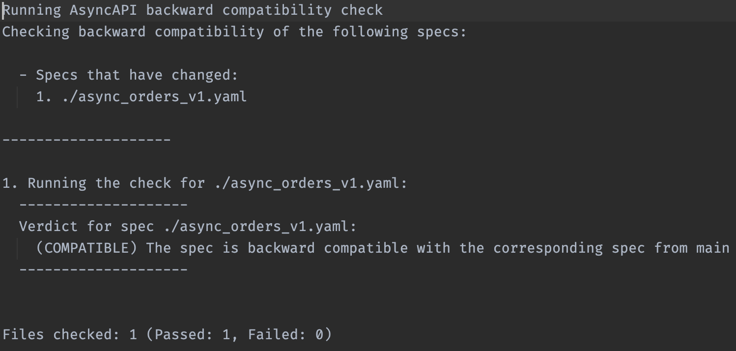 specmatic asyncapi backwards compatible change