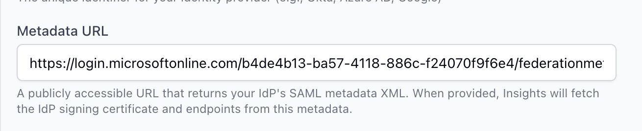Specmatic Insights Metadata URL